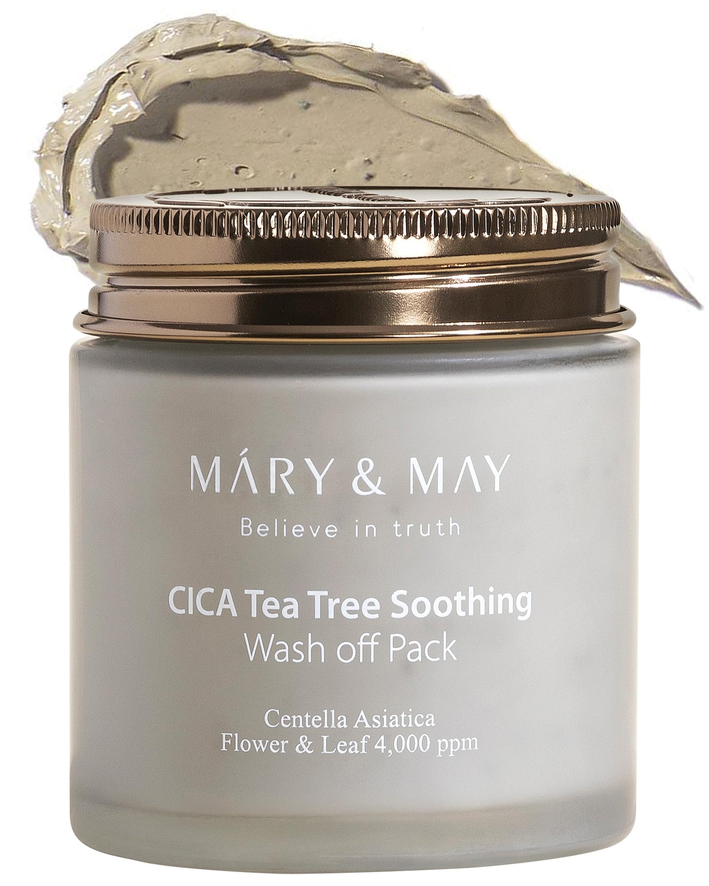 Mary&May Vegan Cica Tea Tree Soothing Wash Off Pack - Natural Centella Clay Mask for Sensitive Skin, Relieves Irritation, Cleanses Pores Beauty & Personal Care Mary&May