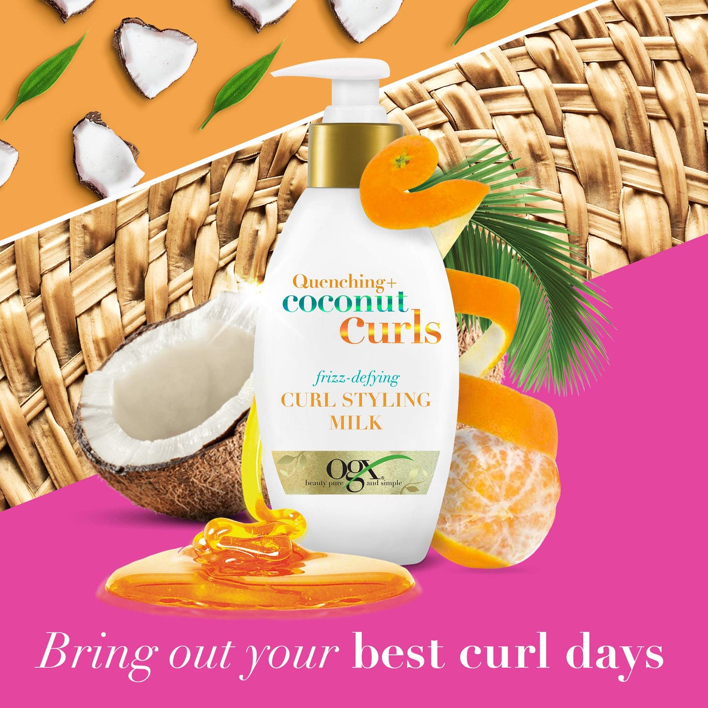 OGX Quenching + Coconut Curls Frizz-defying Curl Styling Milk, 177 ml Beauty & Personal Care OGX