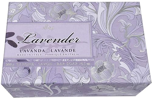 Alighiero Campostrini Luxury Vegetable Soap Made In Italy All Natural Sapone 1894 Collection 10.5 Bar (Lavender Lavanda) Beauty & Personal Care Alighiero Campostrini