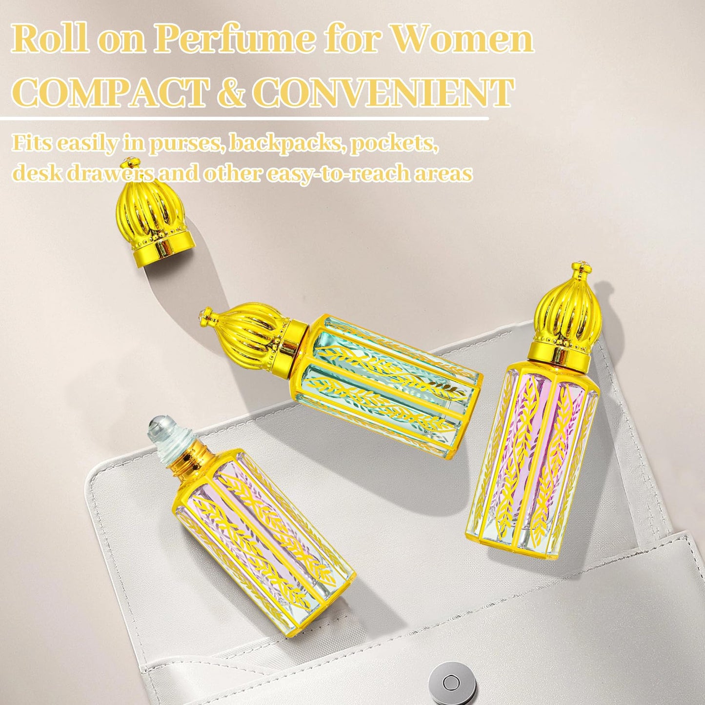 MR.A 3Pack Arabian Perfume for Women, Arabic Long Lasting Roll On Parfum Oils Gift Set, Luxury Arab Parfume Oil for Women Travel Mini Size, Eau de Beauty & Personal Care MR.A