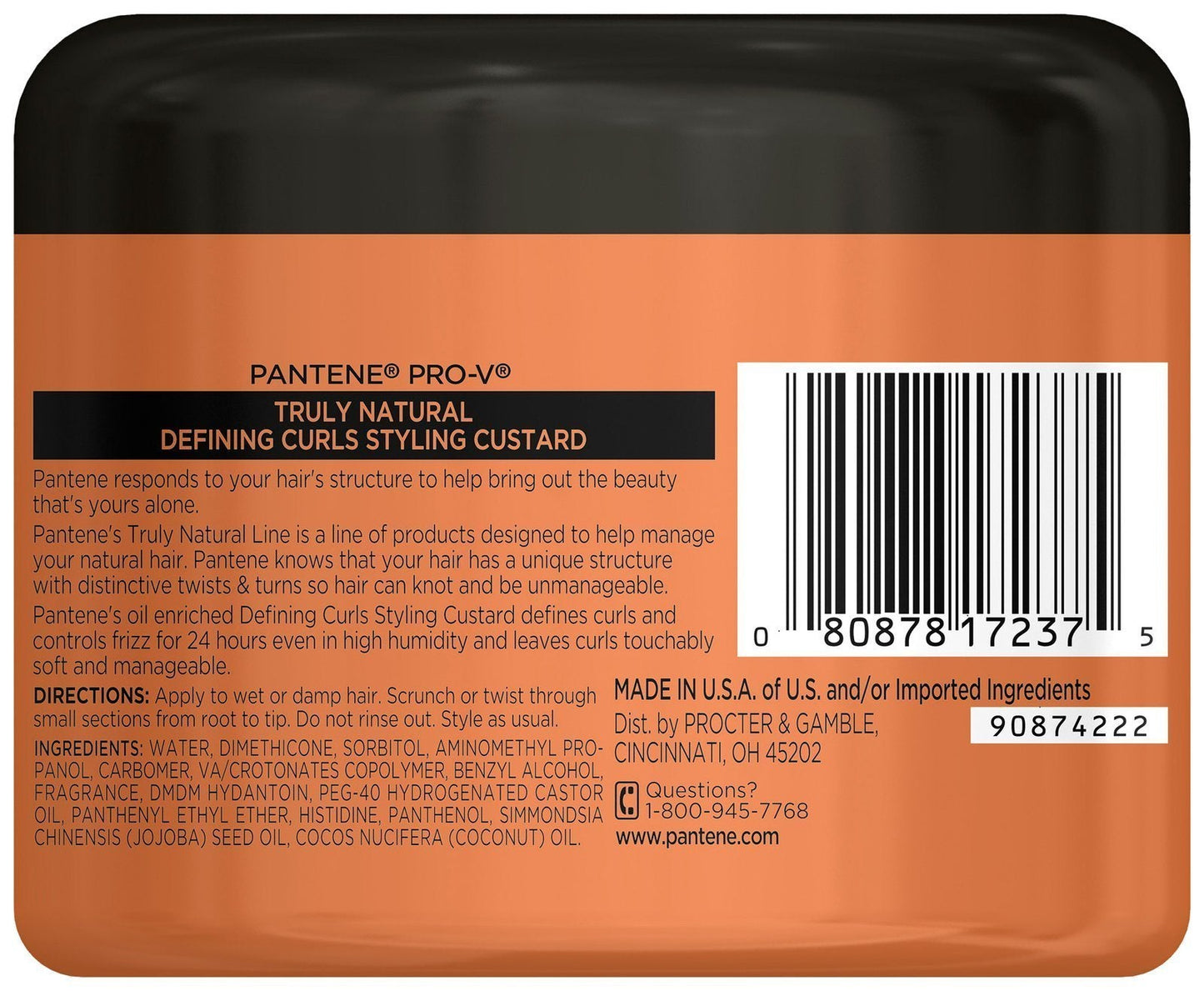 Pantene Pro-V Truly Natural Hair Defining Curls Styling Custard 7.6 Fl Oz (Packaging May Vary) Beauty & Personal Care Pantene