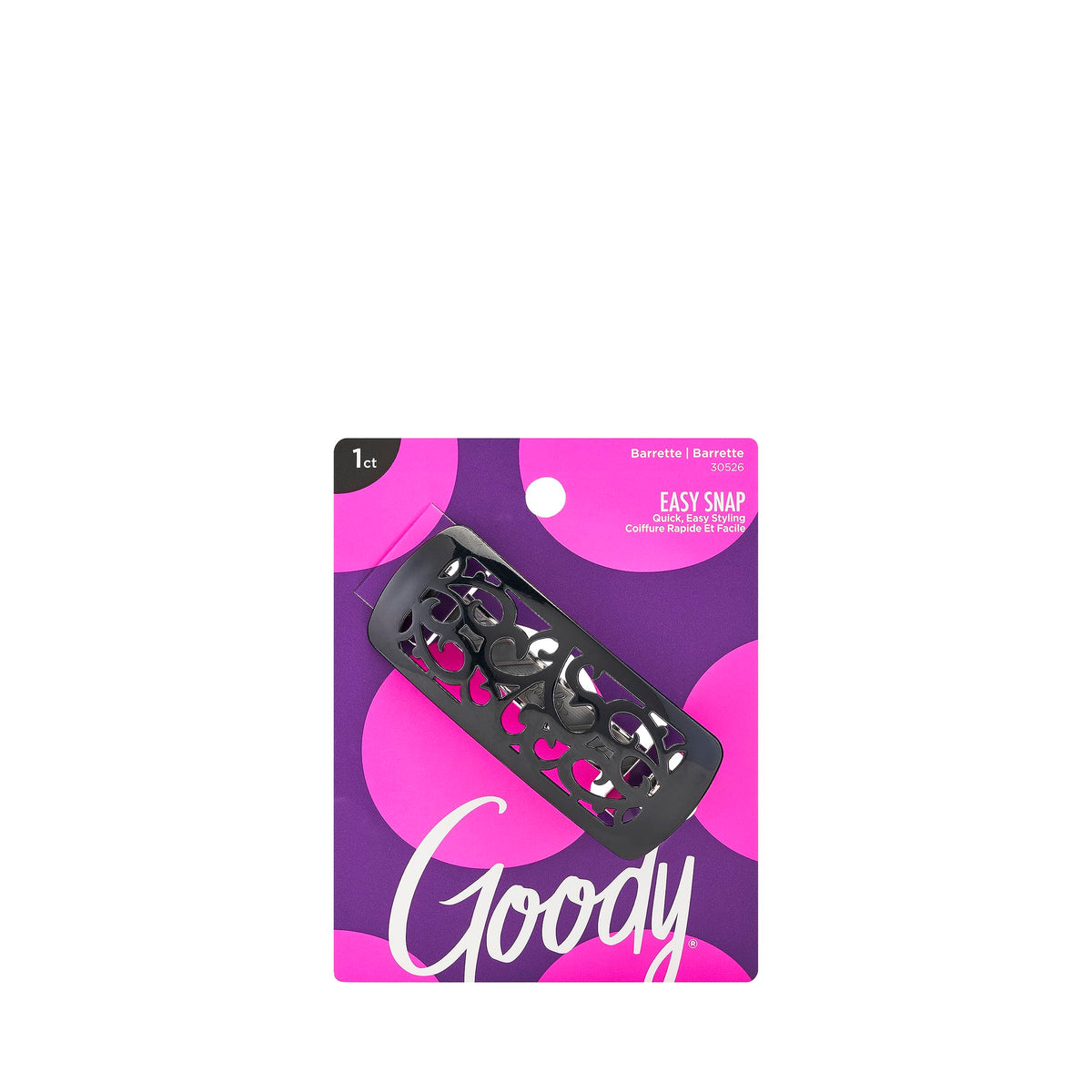 Goody Slideproof Autoclasp Carved Hair Barrettes 1 Count