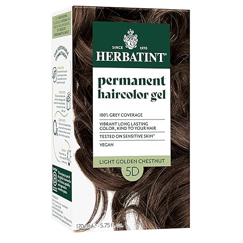 Herbatint Permanent Hair Dye For Women - 5D Light Golden Chestnut - For Up To 100% Gray Coverage of Resistant Gray Hair - Ammonia-Free, Alcohol-Free Beauty & Personal Care Herbatint