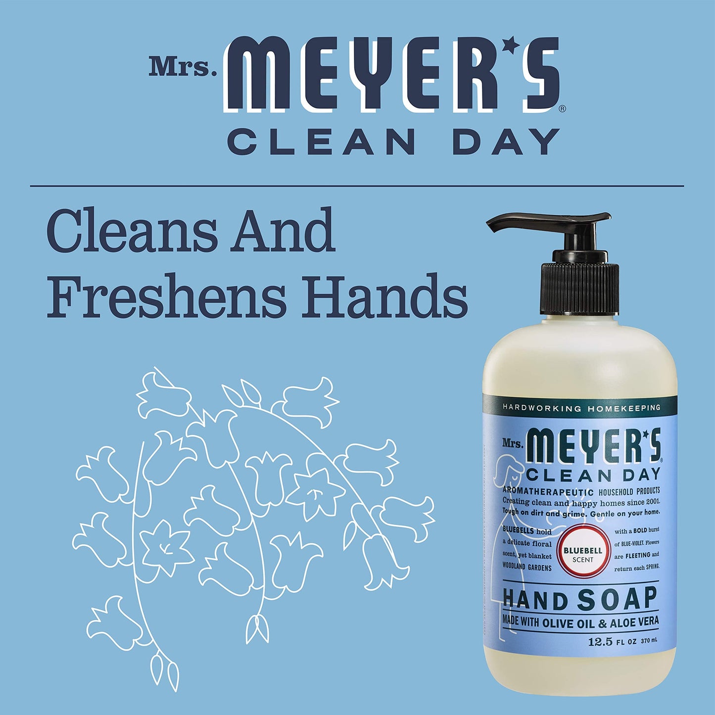 Mrs. MEYER'S CLEAN DAY Bluebell Hand Soap 12.5 Fl Oz (Pack of 3) Beauty & Personal Care Mrs. MEYER'S