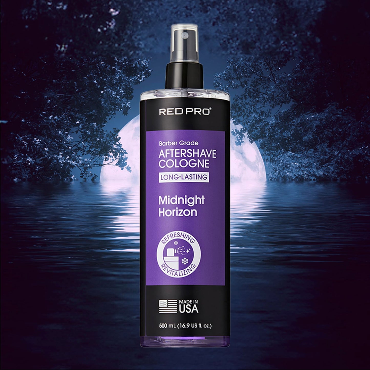 RED Pro GROOMANE Cooling Aftershave Cologne for Men, Barber-Grade Post-Shave Splash, Long-Lasting Scent, Soothes with Aloe, Fast-Drying, Tone Skin Beauty and Personal Care RED Pro