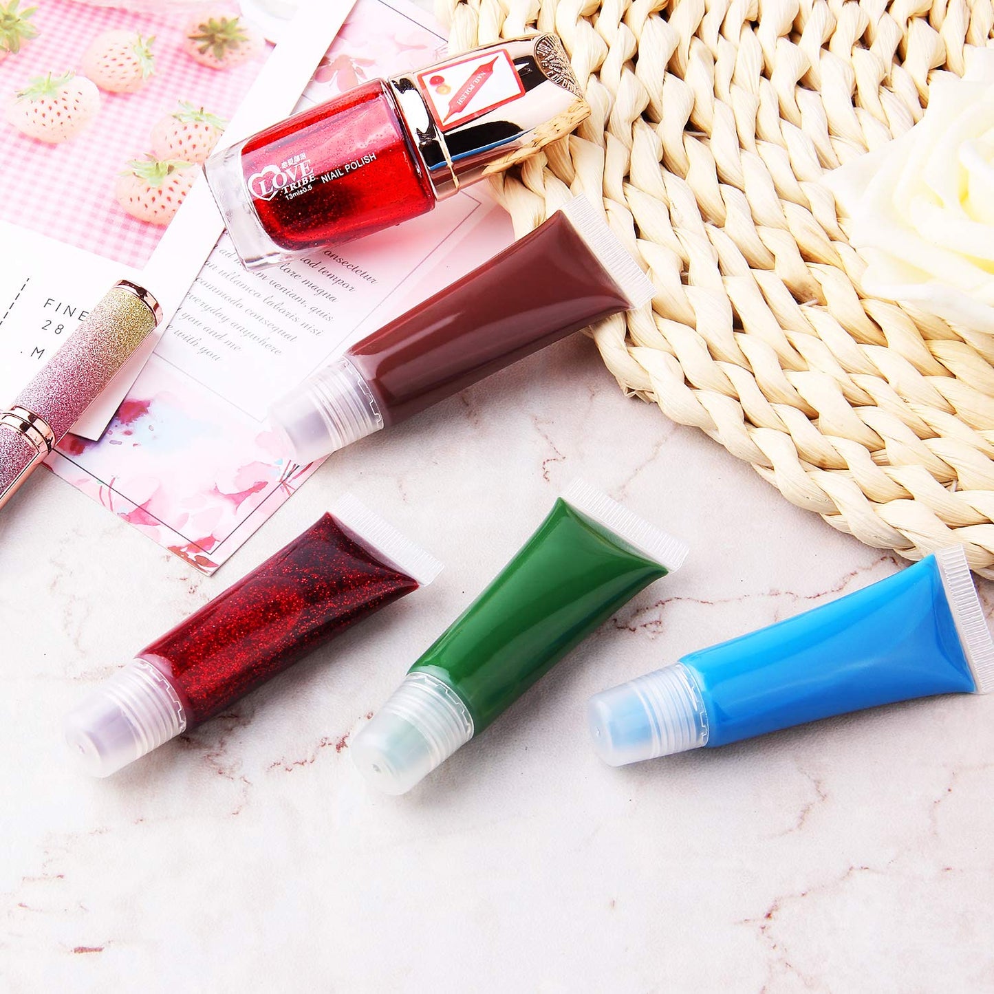 HRLORKC 50Pcs 10ml Empty Lip Gloss Tubes Empty Lip Balm Tubes for DIY Lip Gloss Balm Cosmetic Beauty & Personal Care HRLORKC