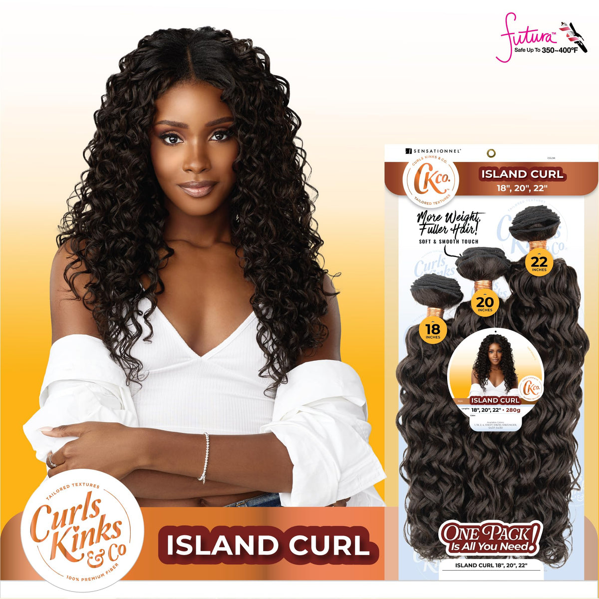 Sensationnel CKCO Synthetic Bundle-Island Curl,18 20 22 inch, S1B/27