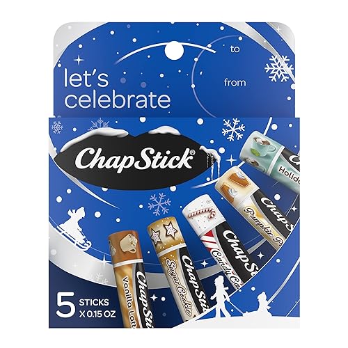 ChapStick Holiday Collection Holiday Lip Balm Variety Gift Box - 0.15 Oz (Pack of 5) Beauty & Personal Care ChapStick