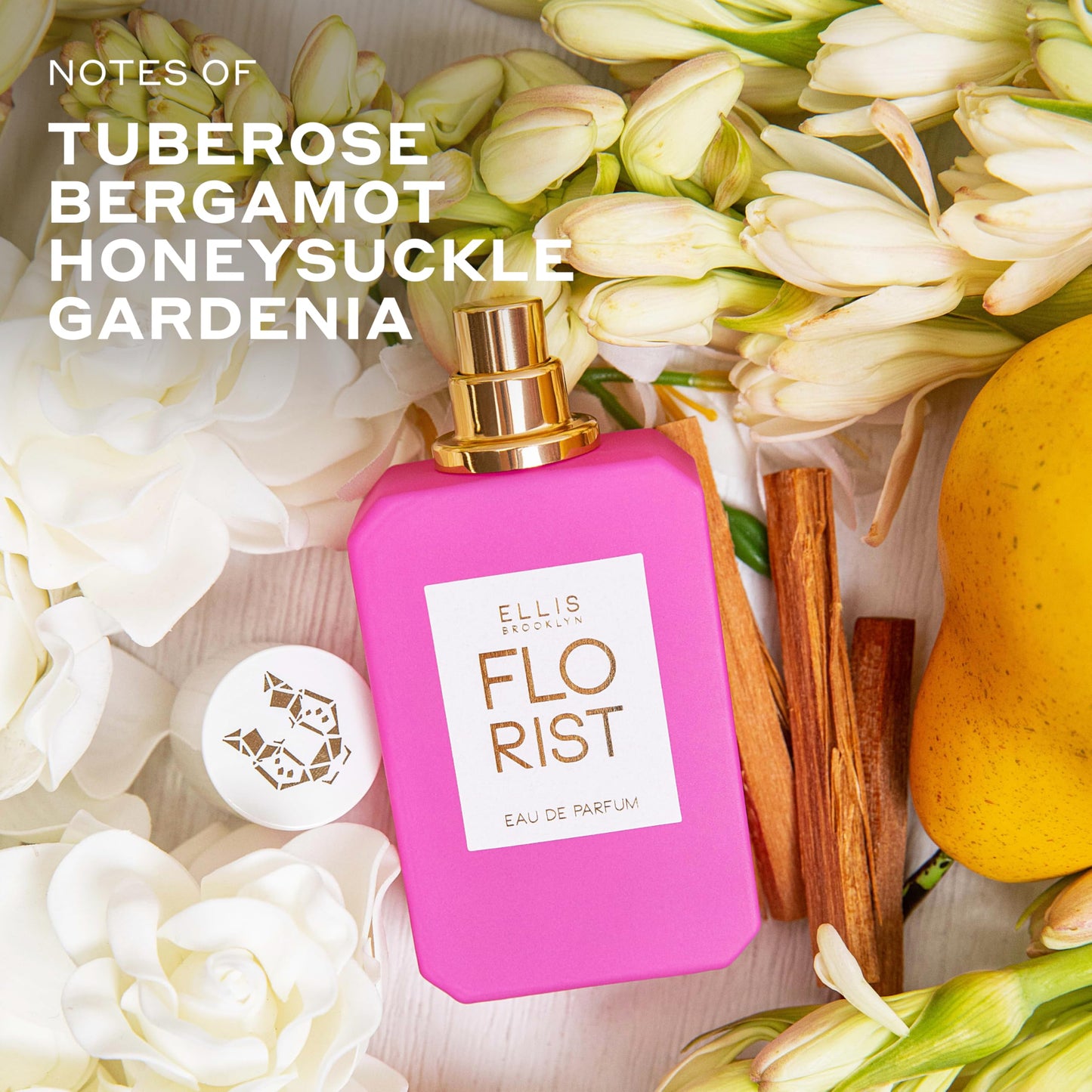Ellis Brooklyn FLORIST Eau De Parfum - Fresh Floral Perfume For Women with Italian Bergamot, Tuberose, & Cedarwood, Vegan Perfume - 50ml / 1.7oz Beauty & Personal Care Ellis Brooklyn