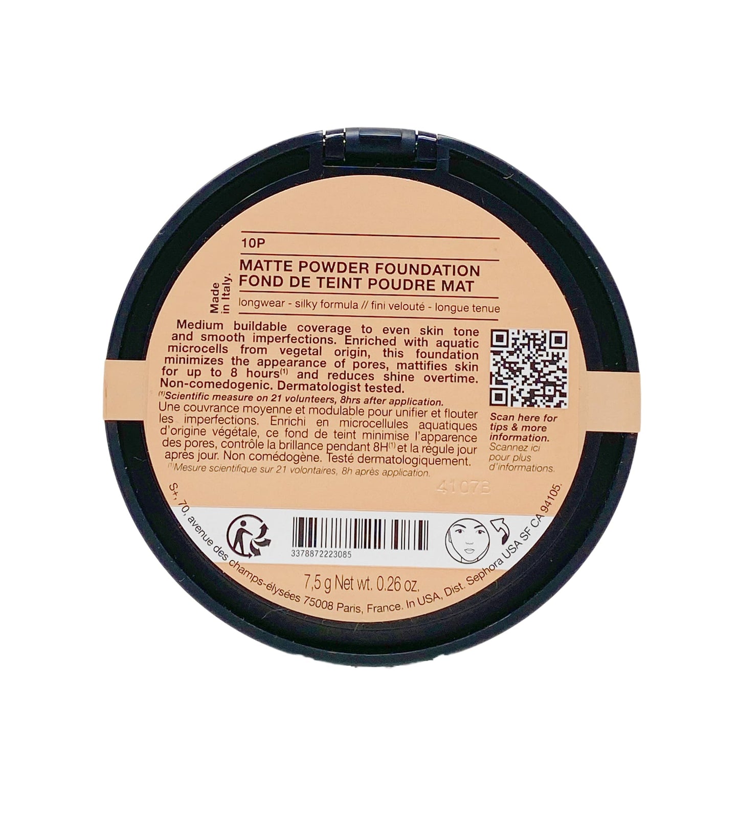 Sephora Collection Matte Powder Foundation - 10P (light, pink undertone) .26 Oz Beauty & Personal Care SEPHORA