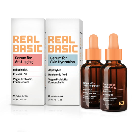 Real Basic Smooth It Out! Anti-Aging Skin Duo 2-PC Set - Includes our Serum for Anti-Aging and Serum for Hydration Beauty & Personal Care REAL BASIC