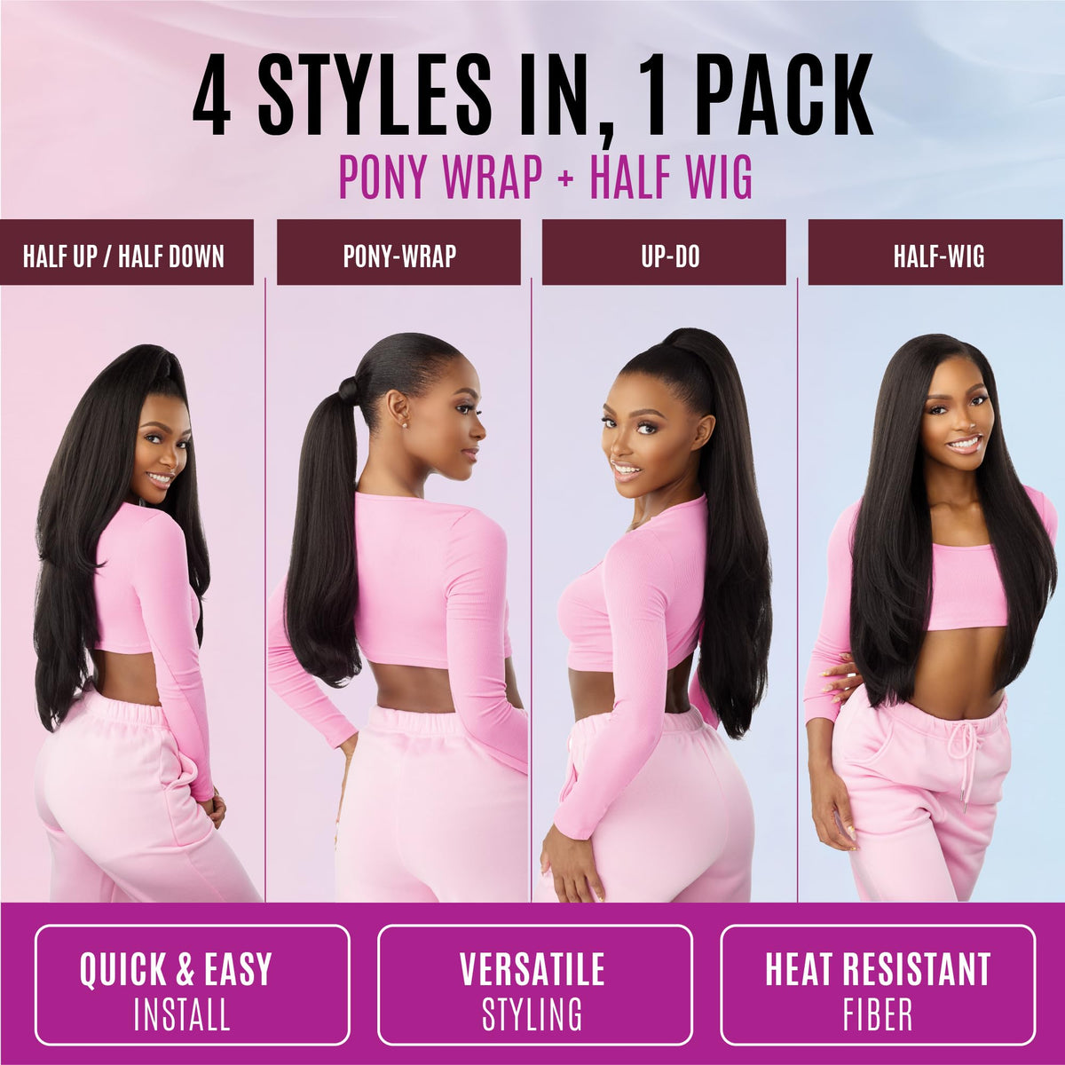 Sensationnel Instant Updown Halfwig Pony-Iud 21, BALAYAGECHOCOLATE