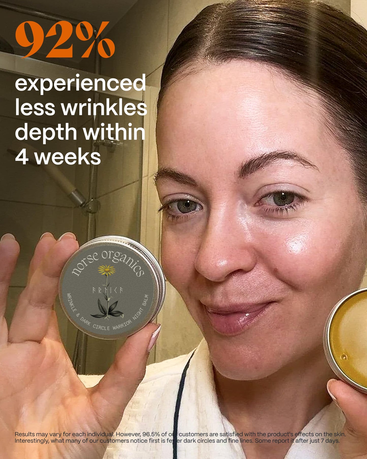 Norse Organics Wrinkle & Dark Circle Warrior Balm | Arctic Herbs & Beeswax Eye Face Cream | Arnica Thistle Sea Buckthorn | Natural Formula for All Beauty & Personal Care Norse Organics