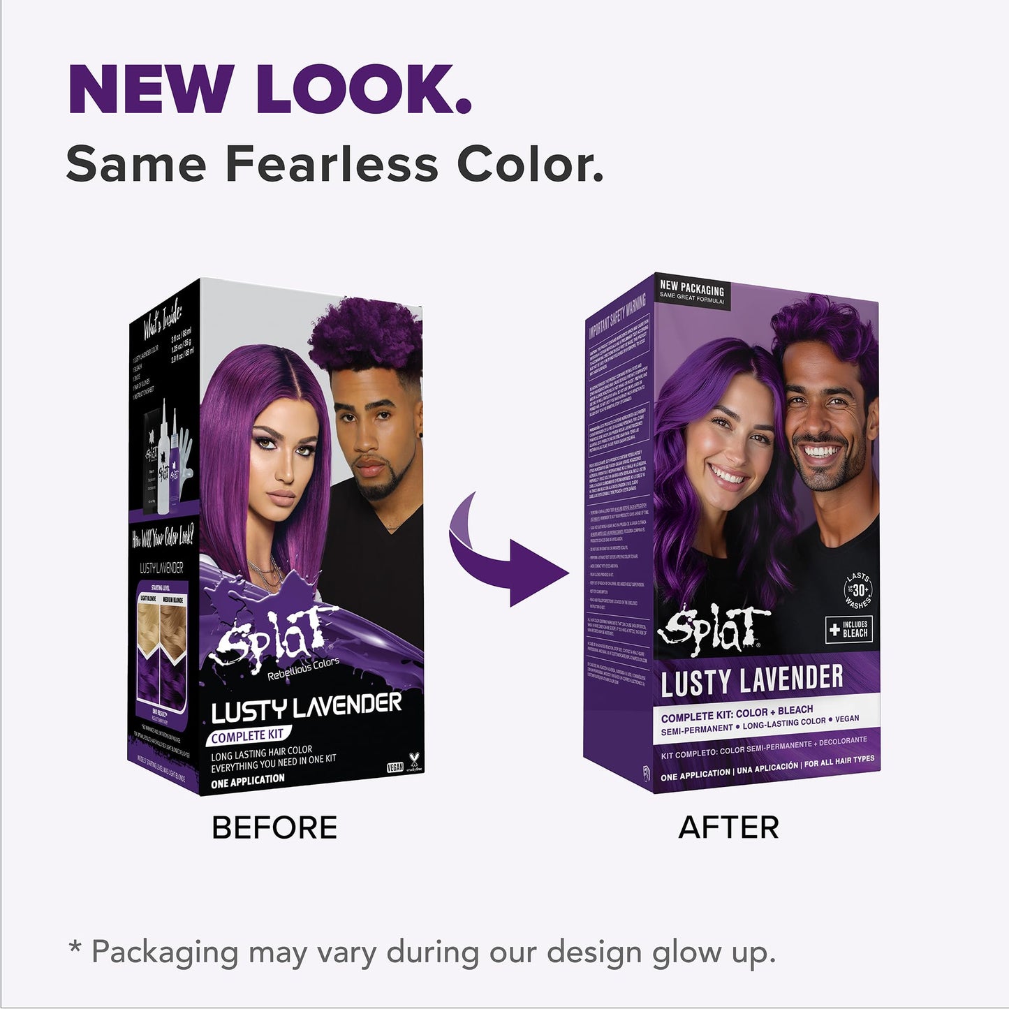 Splat Lusty Lavender Semi Permanent Hair Dye Kit with Bleach, 1 Application, Includes Purple Hair Dye, Oxide & Bleach Powder, Vegan & Cruelty Free Beauty & Personal Care Splat