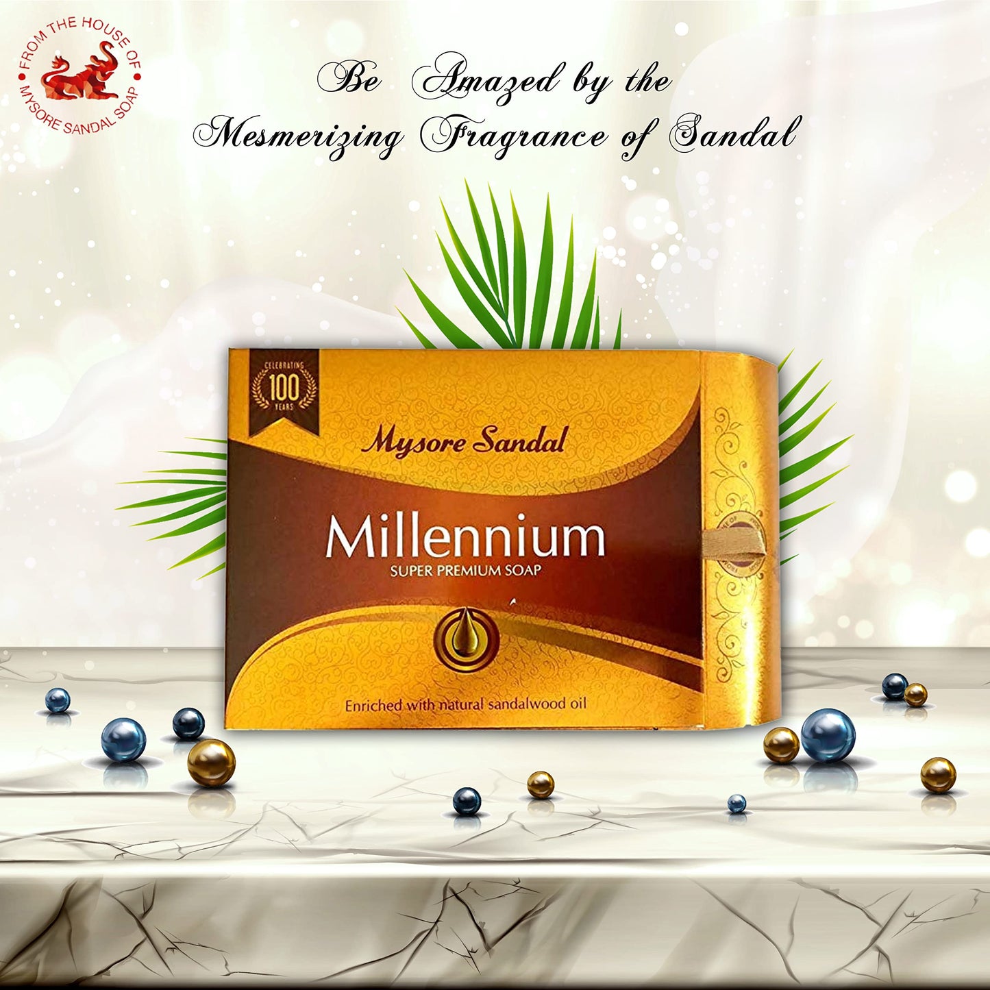 Mysore Sandal Millennium Sandalwood Soap 150g Beauty & Personal Care Mysore Sandal