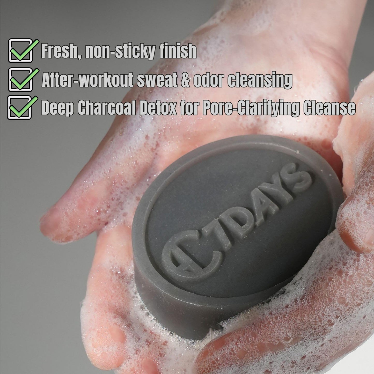 CDH7DAYS StayFresh Charcoal Soap Bar - Natural Odor-Reducing Body Soap, Handmade Korean Charcoal Bar for After Workout, Deep Cleansing, Fresh & Clean Beauty & Personal Care CDH7DAYS Soap that Resembles Nature