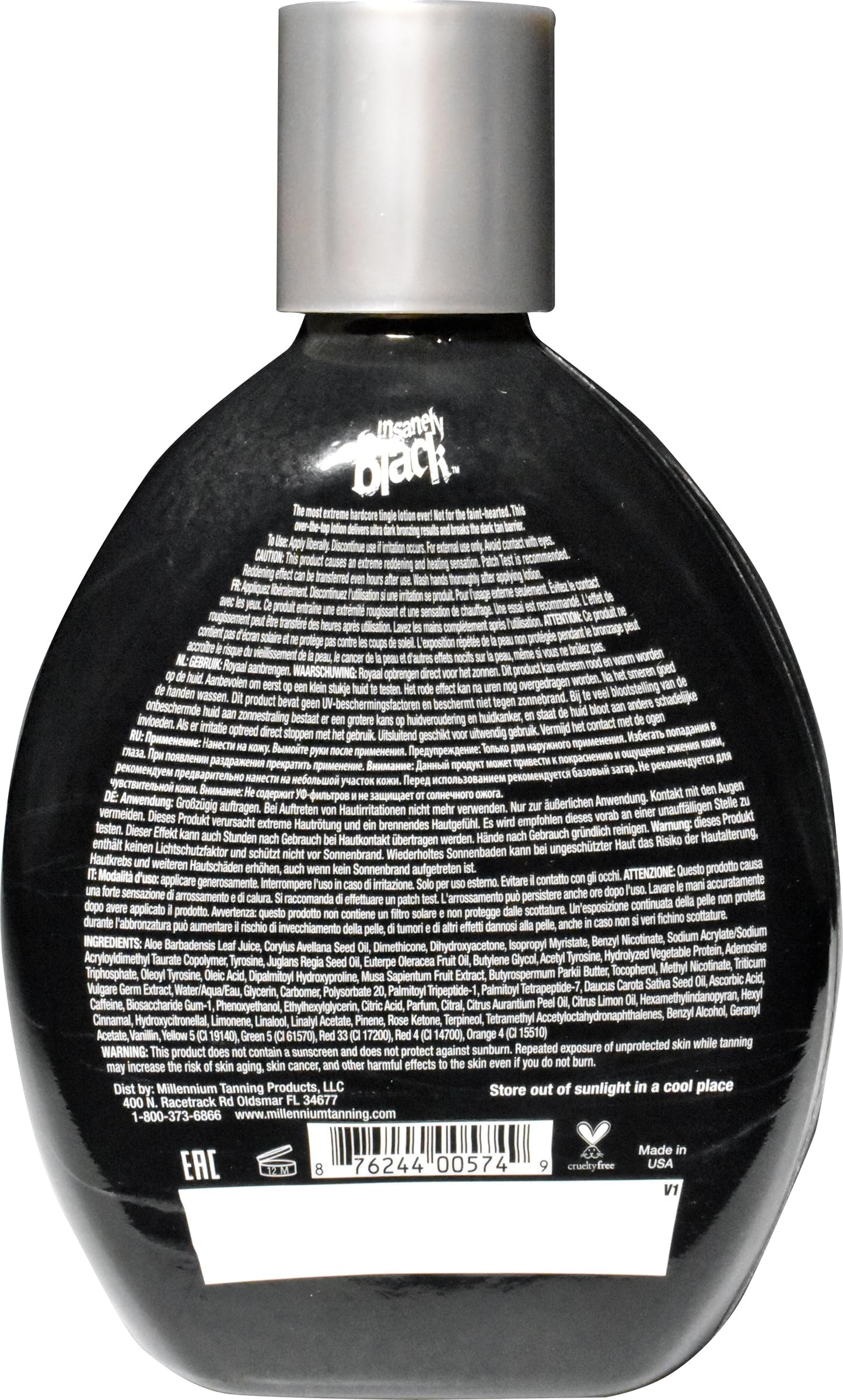 Millennium Tanning Insanely Black 60x, Mega Tingle Dark Tanning Lotion, 13.5 Ounces Beauty & Personal Care Millennium Tanning