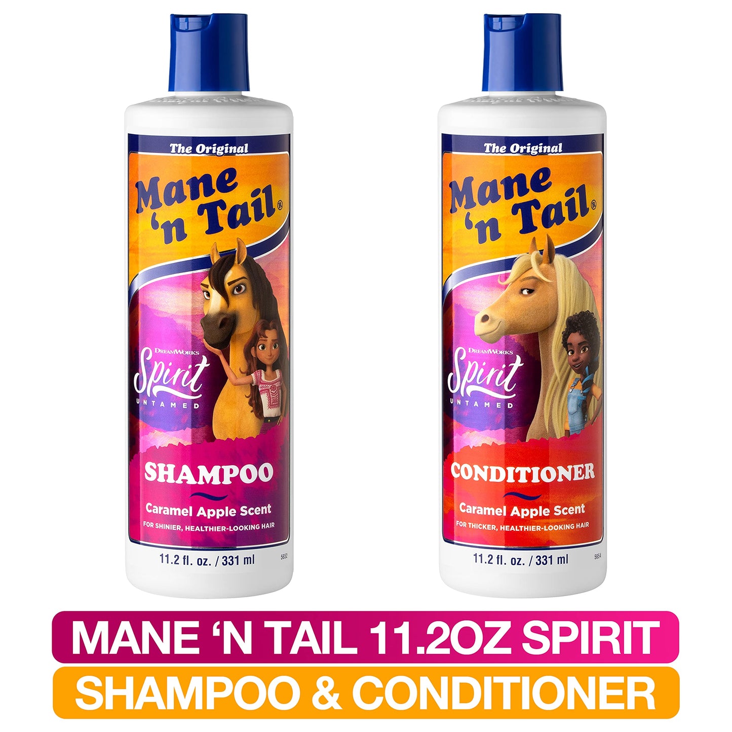 Mane 'n Tail Spirit Untamed Shampoo & Conditioner Set - Caramel Apple Scented, Gentle Coconut Oil Formula for Soft, Silky Hair (11.02 oz) Beauty & Personal Care Mane 'n Tail