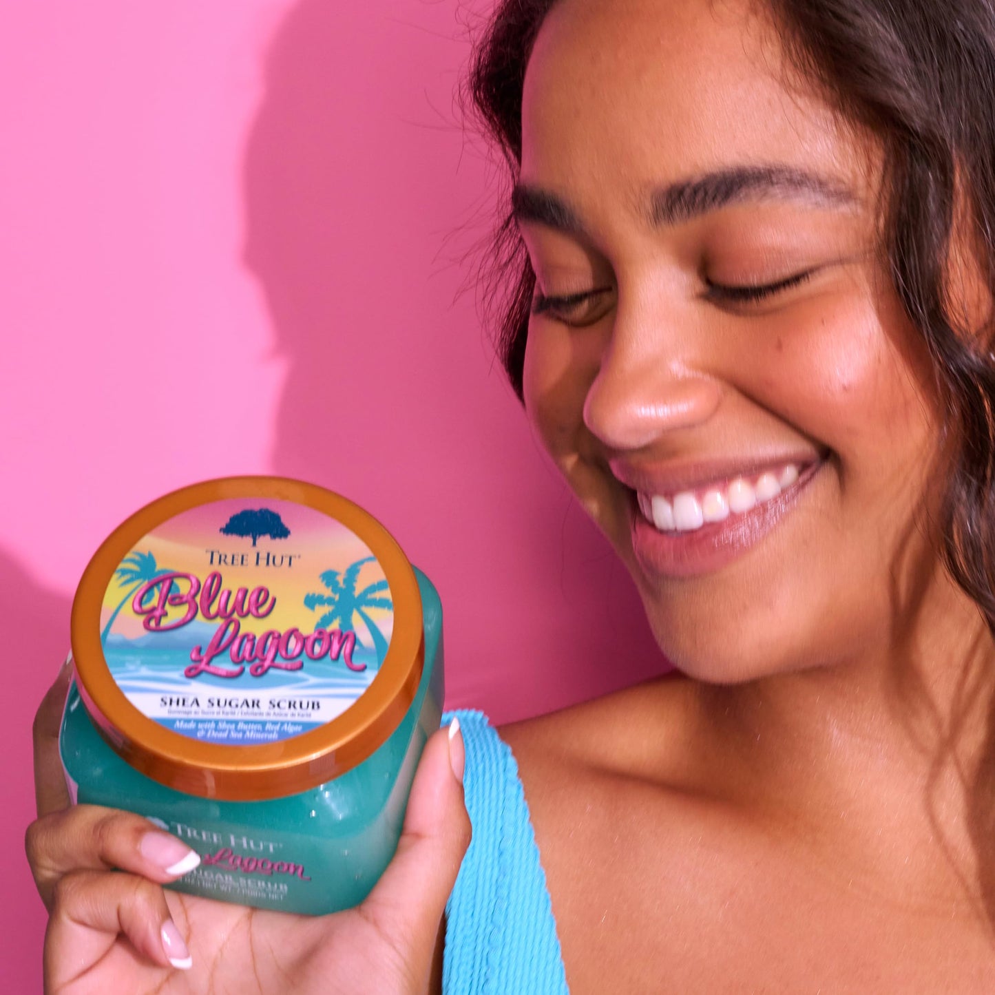 Tree Hut Blue Lagoon Shea Sugar Scrub, Exfoliating, Hydrating & Moisturizing Body Scrub with Shea Butter & Nourishing Essential Oils, Smooth & Soften Beauty & Personal Care Tree Hut