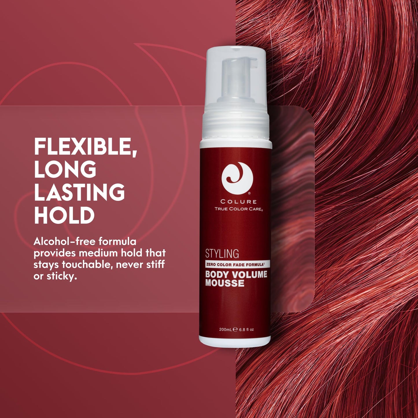 COLURE Body Volume Mousse, 6.8 Fl Oz - Non-Aerosol Root Lift Styling Foam for Fine Hair, Weightless Medium Hold Shine Beauty & Personal Care COLURE