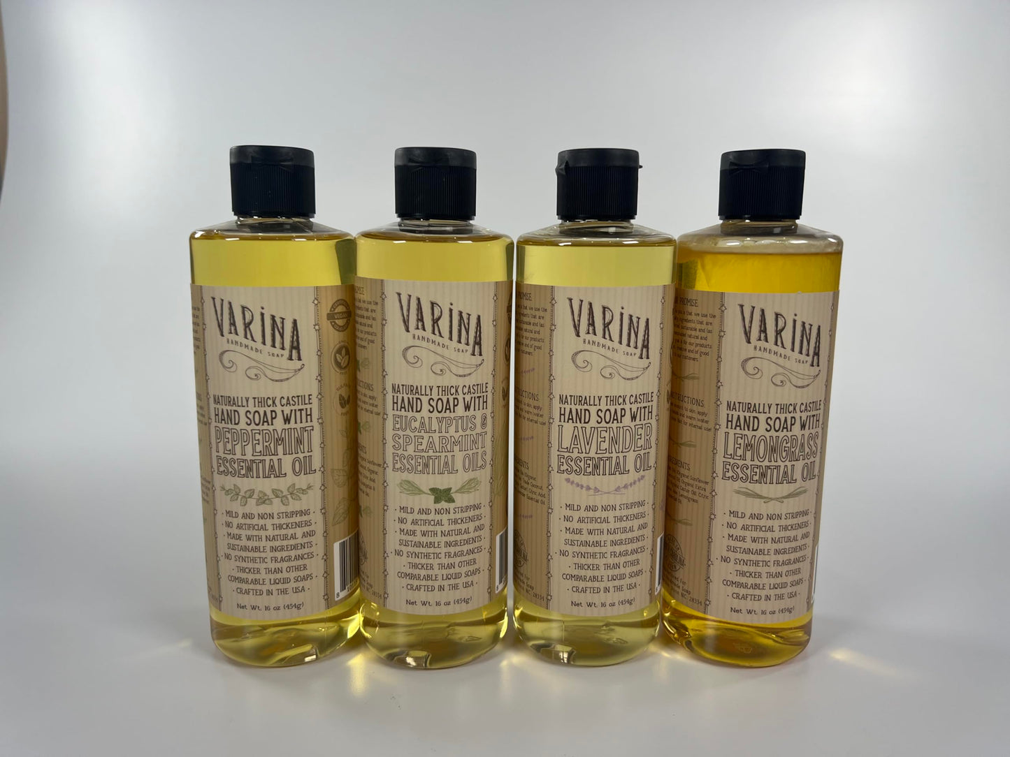 Varina Liquid Organic Castile Soap Variety - 16 oz Beauty & Personal Care Varina
