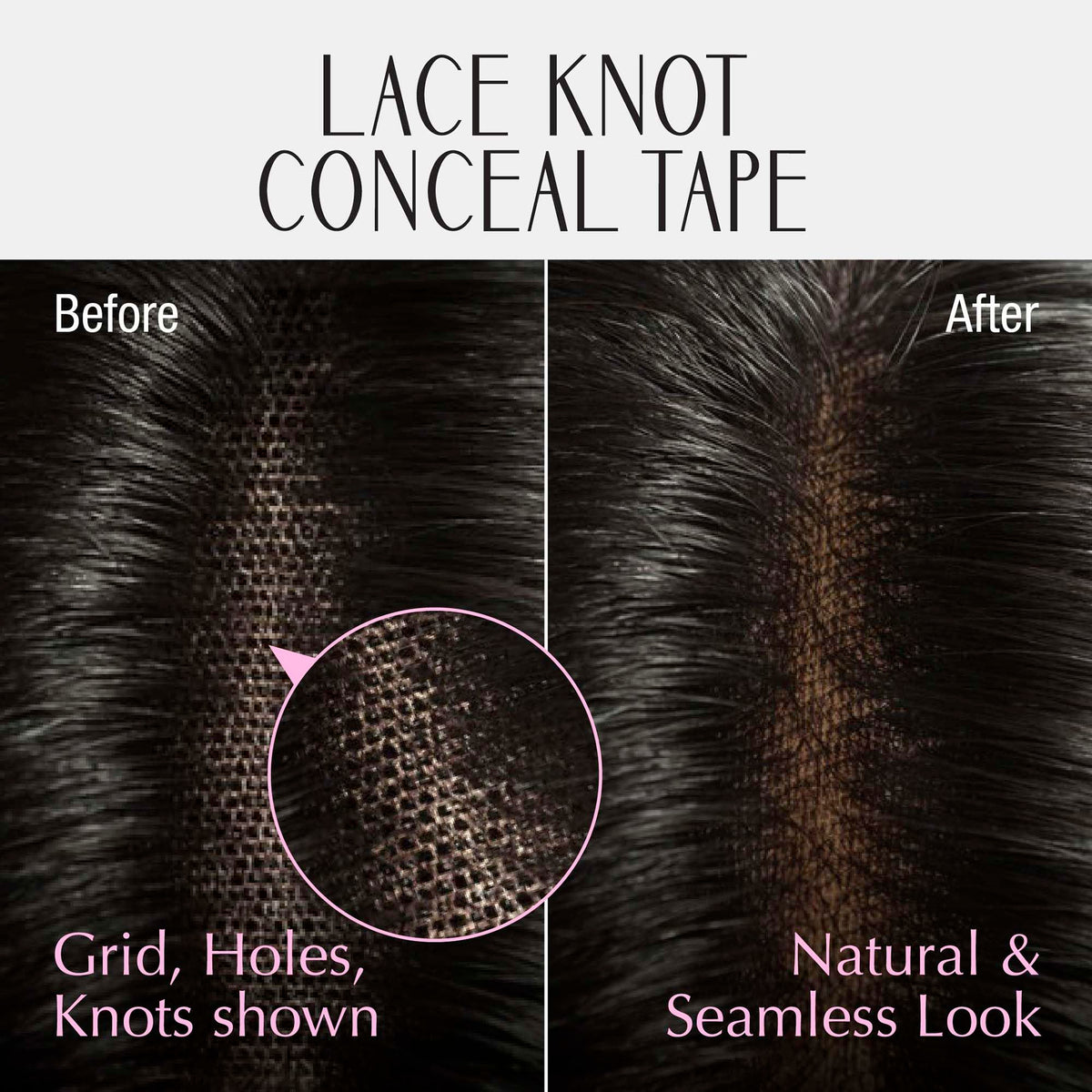Red by Kiss Lace Knot Conceal Tape, Ultra-Thin & Skin-Like Silicone Wig Tape for Lace Wig Grids & Knots, Reusable & Sweat-Resistant, Strong Hold