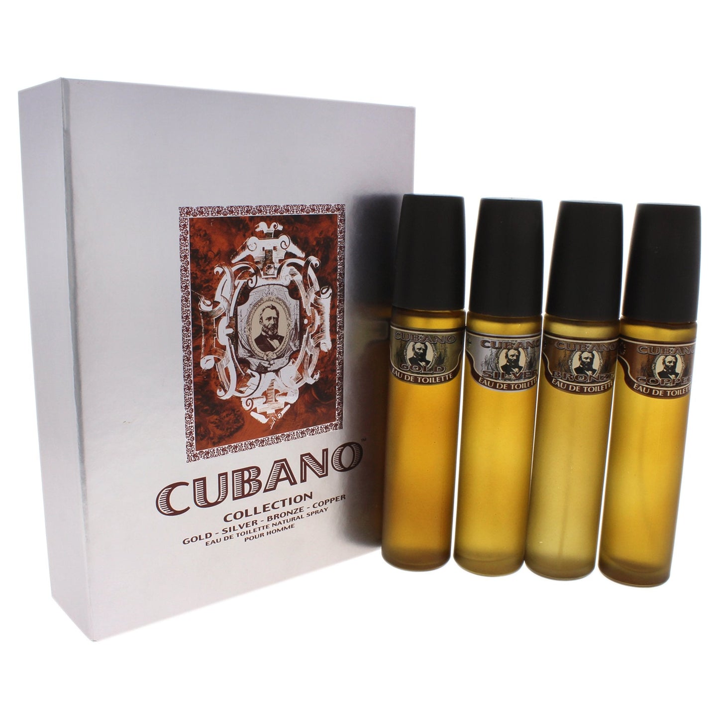 CUBANO VARIETY by Cubano"SET-4 PIECE VARIETY WITH CUBANO GOLD, SILVER, BRONZE & COPPER - EACH EDT SPRAY 2 OZ" Beauty & Personal Care Cubano