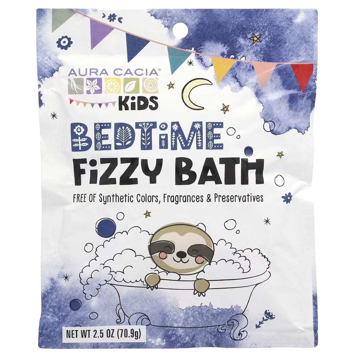 Aura Cacia Kids Bedtime Fizzy Bath Kit 3 x 2.5oz Packets - Fizzy, Foamy and Fun Bath Time! Beauty & Personal Care Aura Cacia
