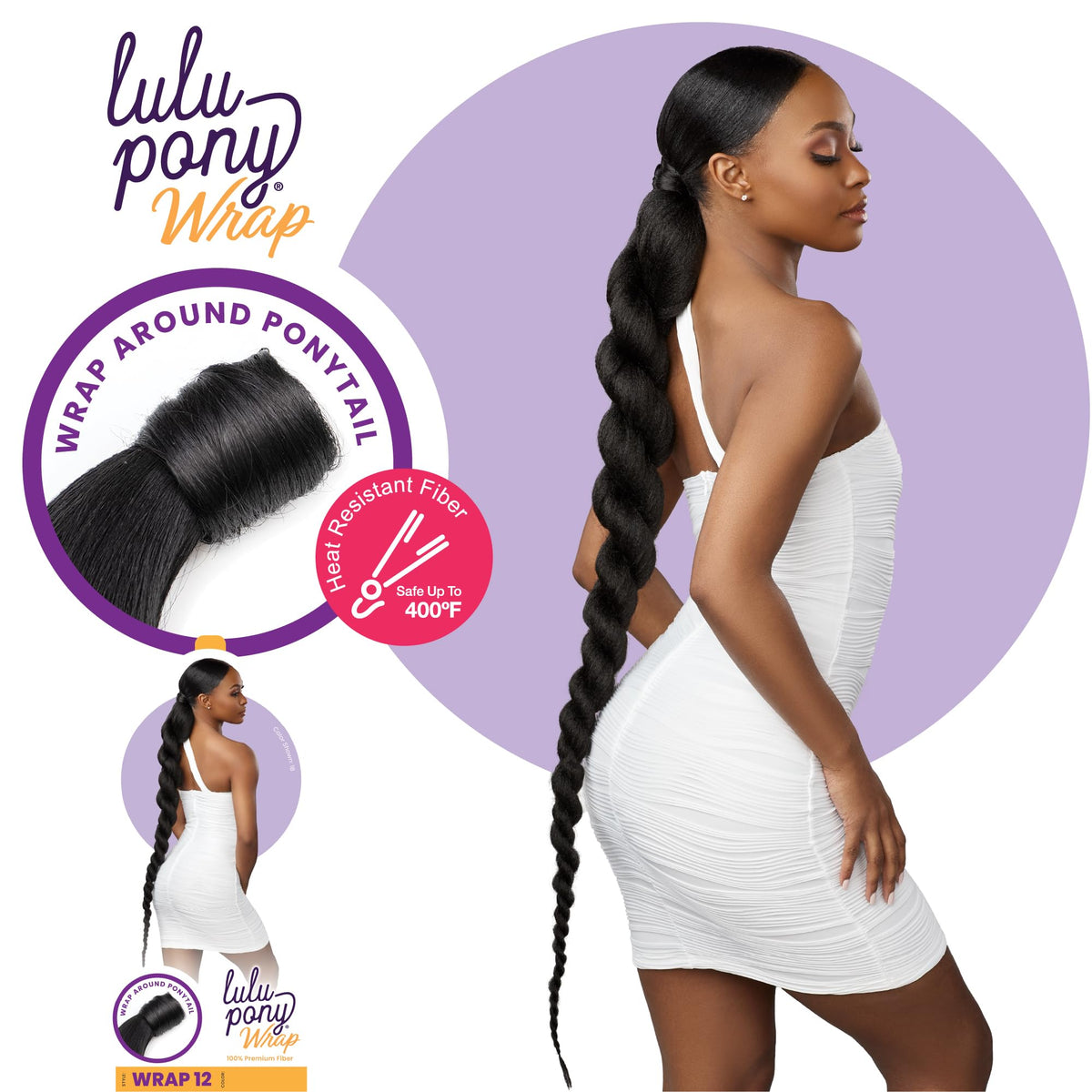 Sensationnel Lulu Pony Wrap Hairextensions-12,2 DARKBROWN
