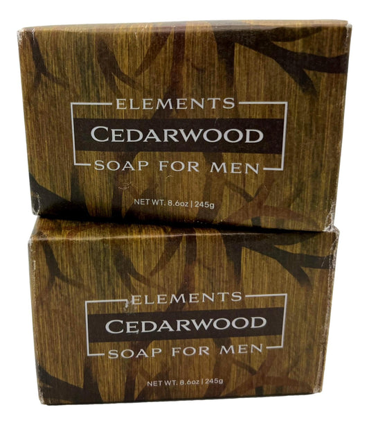 Greenwich Bay Trading Co. Elements Cedarwood Soap for Men, 8.6 oz Bars, Set of 2 Beauty & Personal Care Greenwich Bay