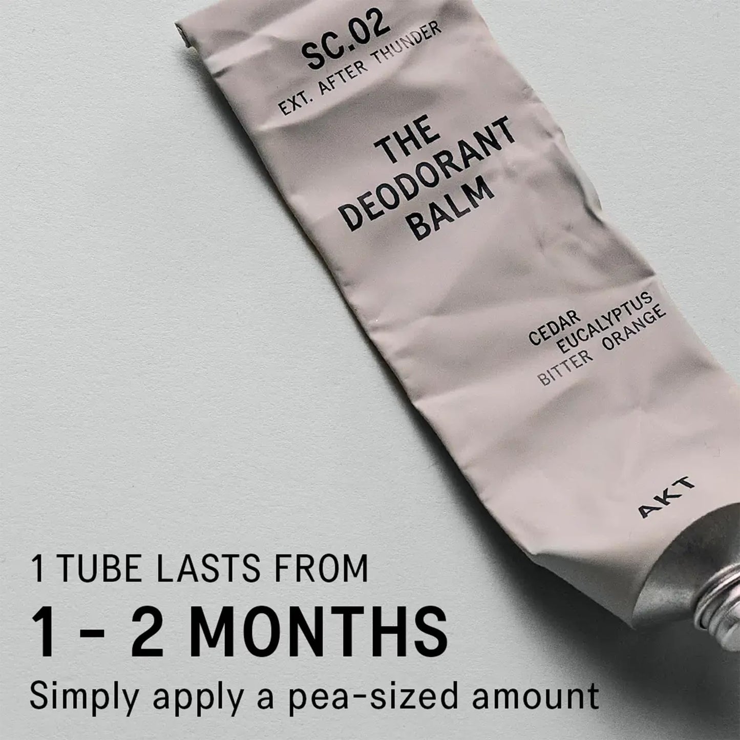 AKT Deodorant Balm 1.7 Fl Oz, Natural Deodorant for Men and Women, Award-Winning, Multi-use, Cream Deo Without Aluminum, Sc.02 After Thunder, Plastic Beauty and Personal Care AKT