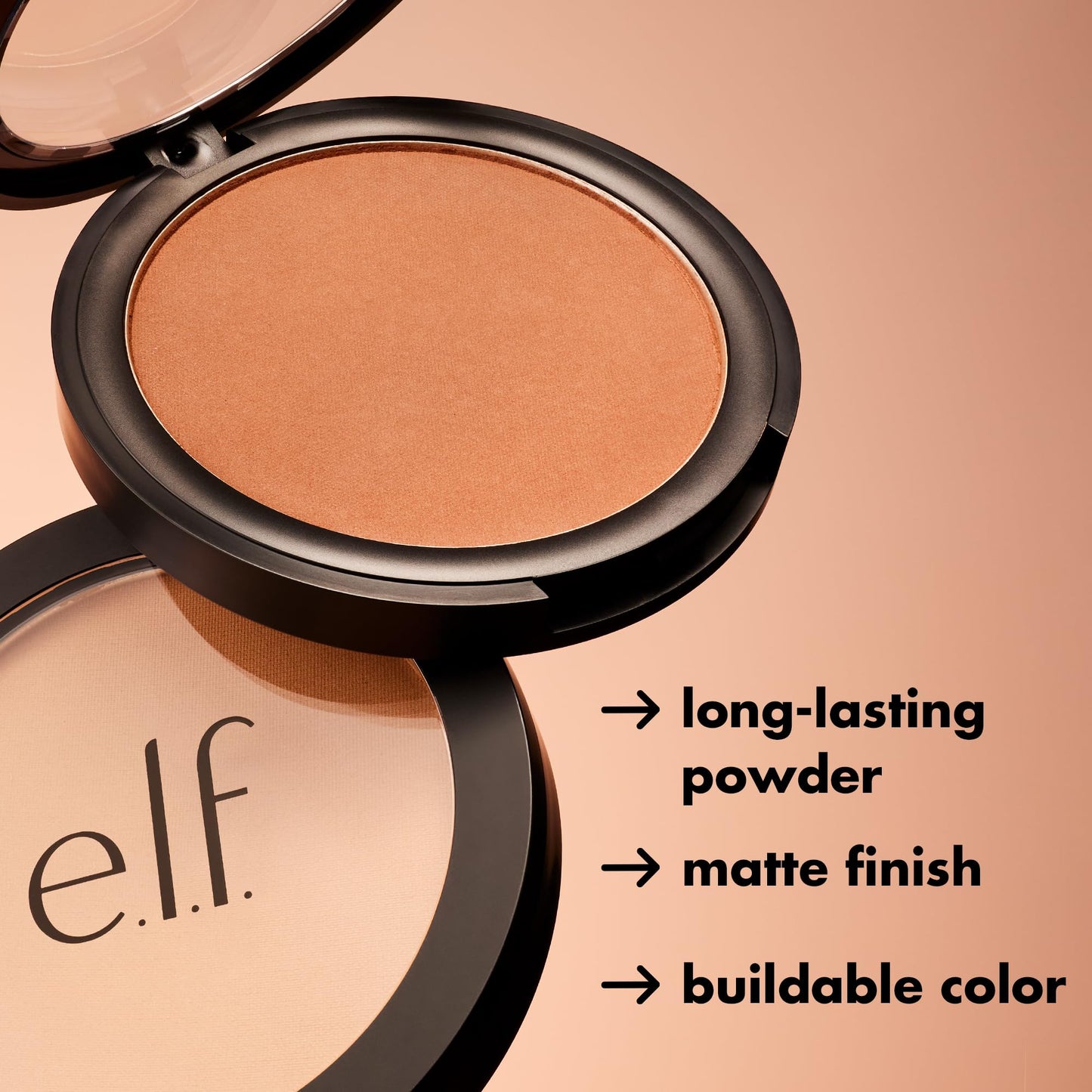 e.l.f. Primer-Infused Bronzer, Long-Lasting, Lightweight & Buildable Powder Bronzer, Delivers A Matte Finish, Vegan , Desert Sun Beauty & Personal Care e.l.f.