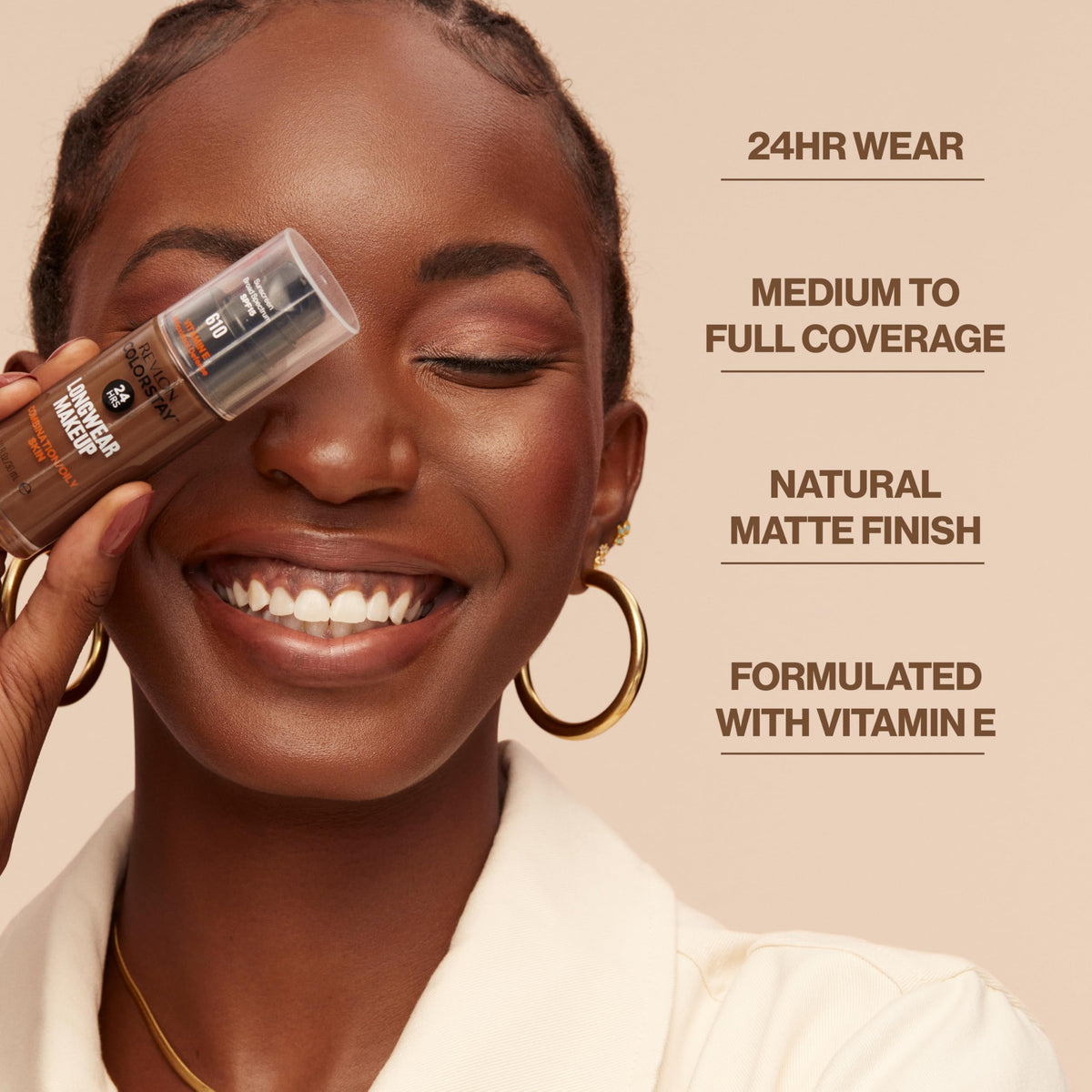 Revlon Liquid Foundation, ColorStay Face Makeup for Combination & Oily Skin, SPF 15, Medium-Full Coverage with Matte Finish, 140 Oatmeal, 1 Fl Oz Beauty & Personal Care REVLON