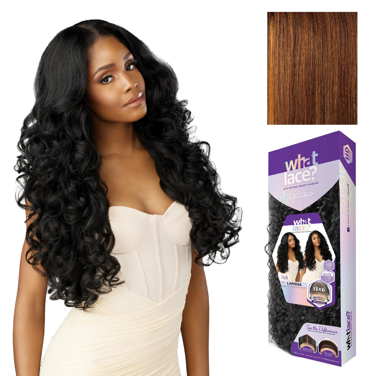 Sensationnel What Lace 13x6 Wig-Larissa, BALAYAGEAUBURN