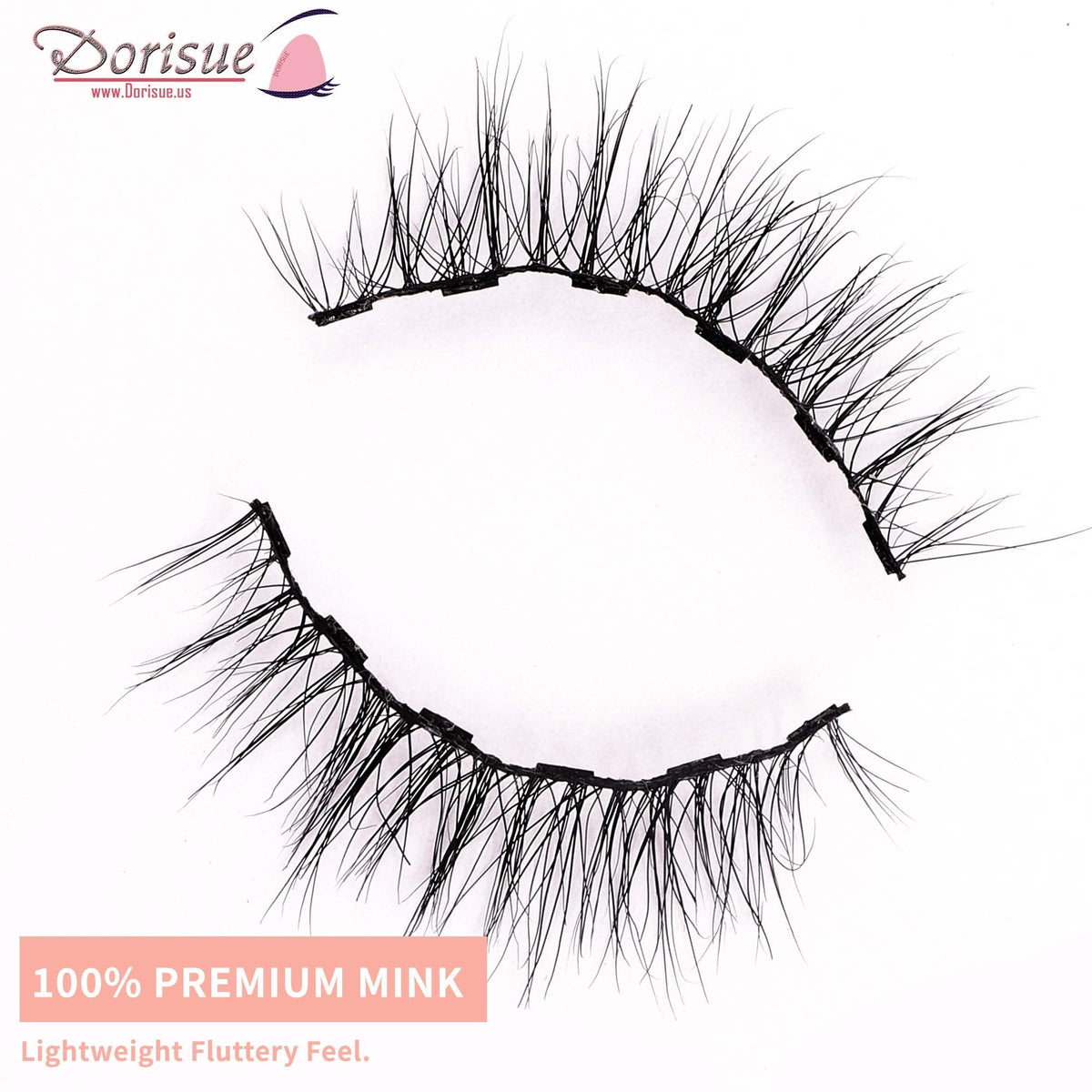Dorisue Natural magnetic lashes short Magnetic eyelashes Natural look Luxe Cat eyes Natural Medium Long lashes Flare style Beauty & Personal Care Dorisue