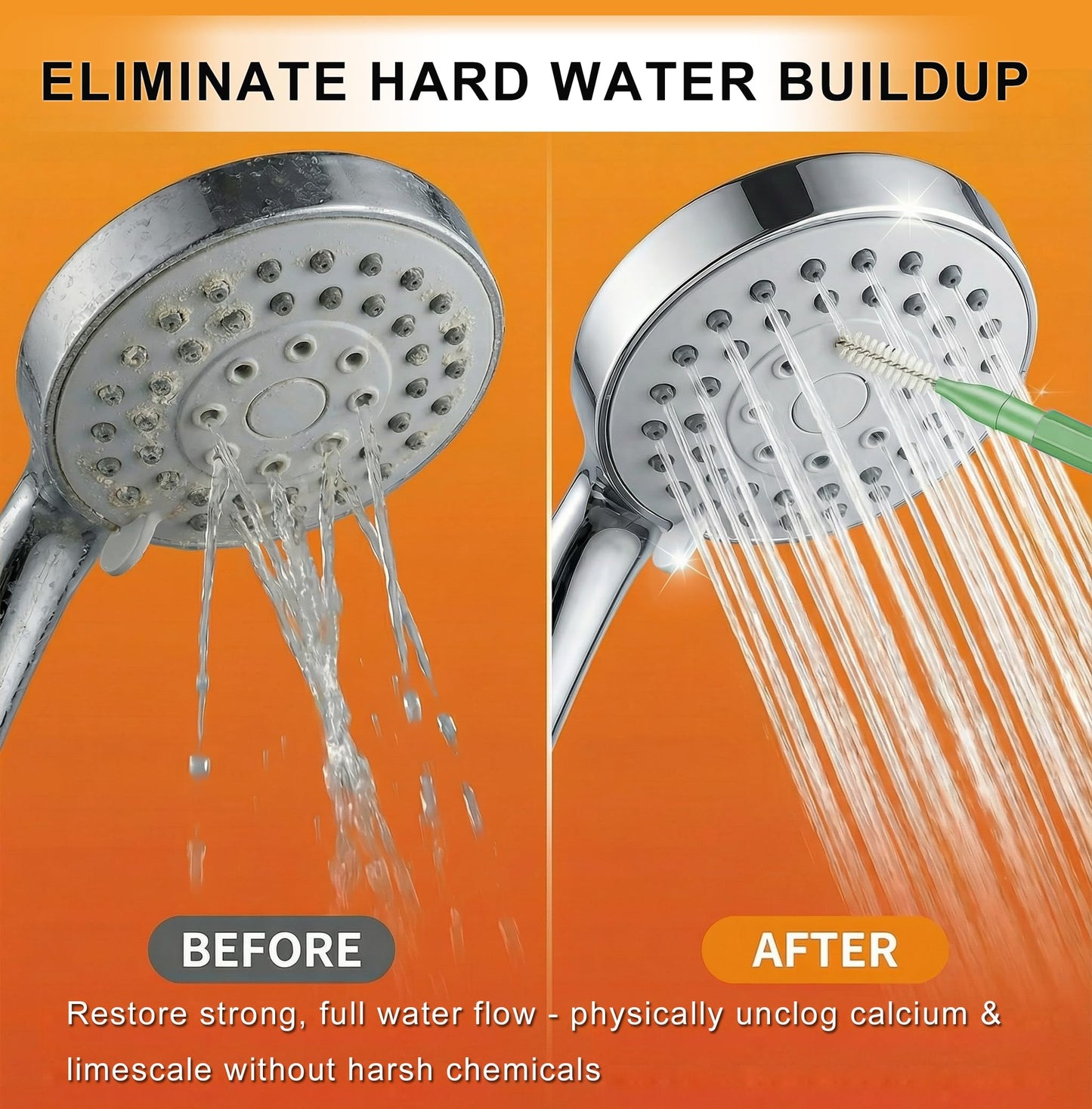Shower Head Cleaner Tool, Multi-Size Shower Head Cleaning Brush & Shower Head Cleaner Picks for Unclogging Small Nozzles & Crevices Shower Cleaning Beauty and Personal Care ZINGSURE