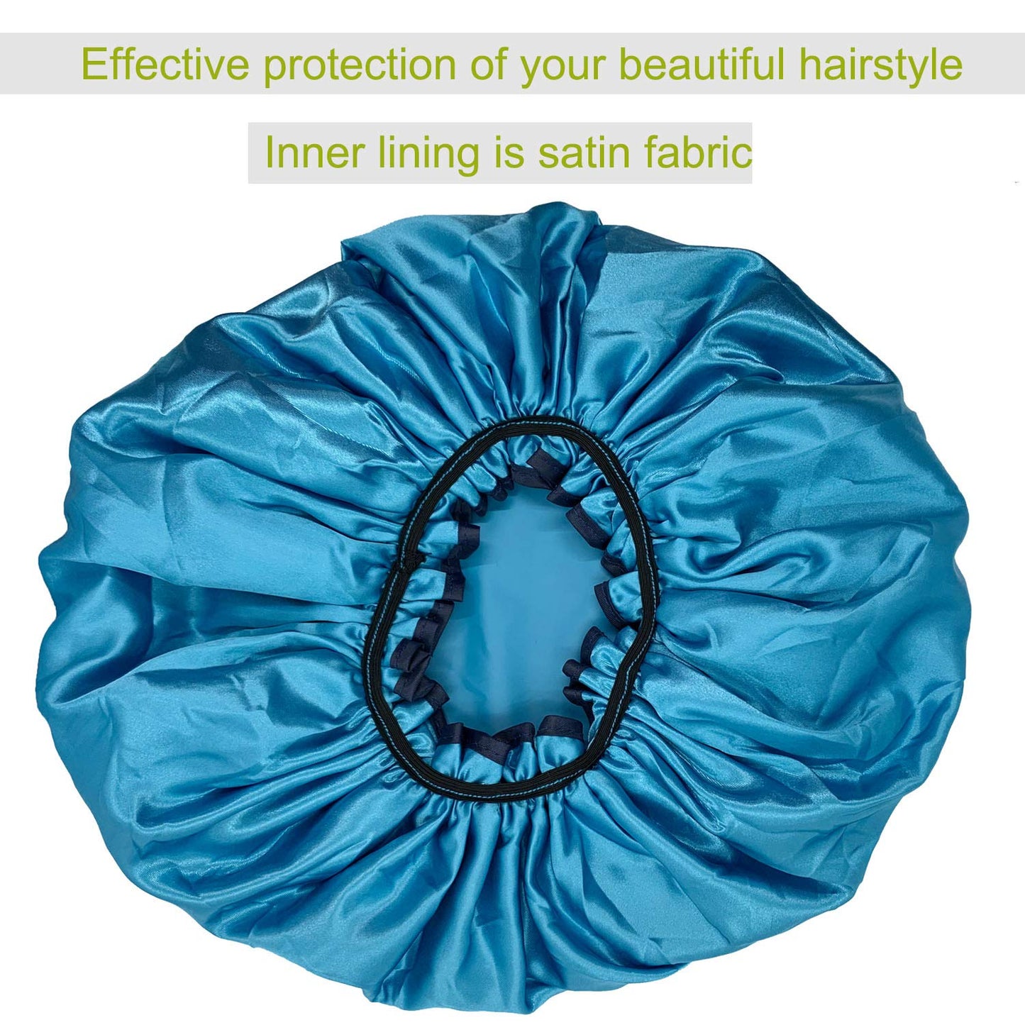 ELEBOX Premium Collection Super Jumbo Shower Cap for Braids Double-Layer Satin Waterproof Reusable Bonnet Sleep Cap Beauty and Personal Care ELEBOX