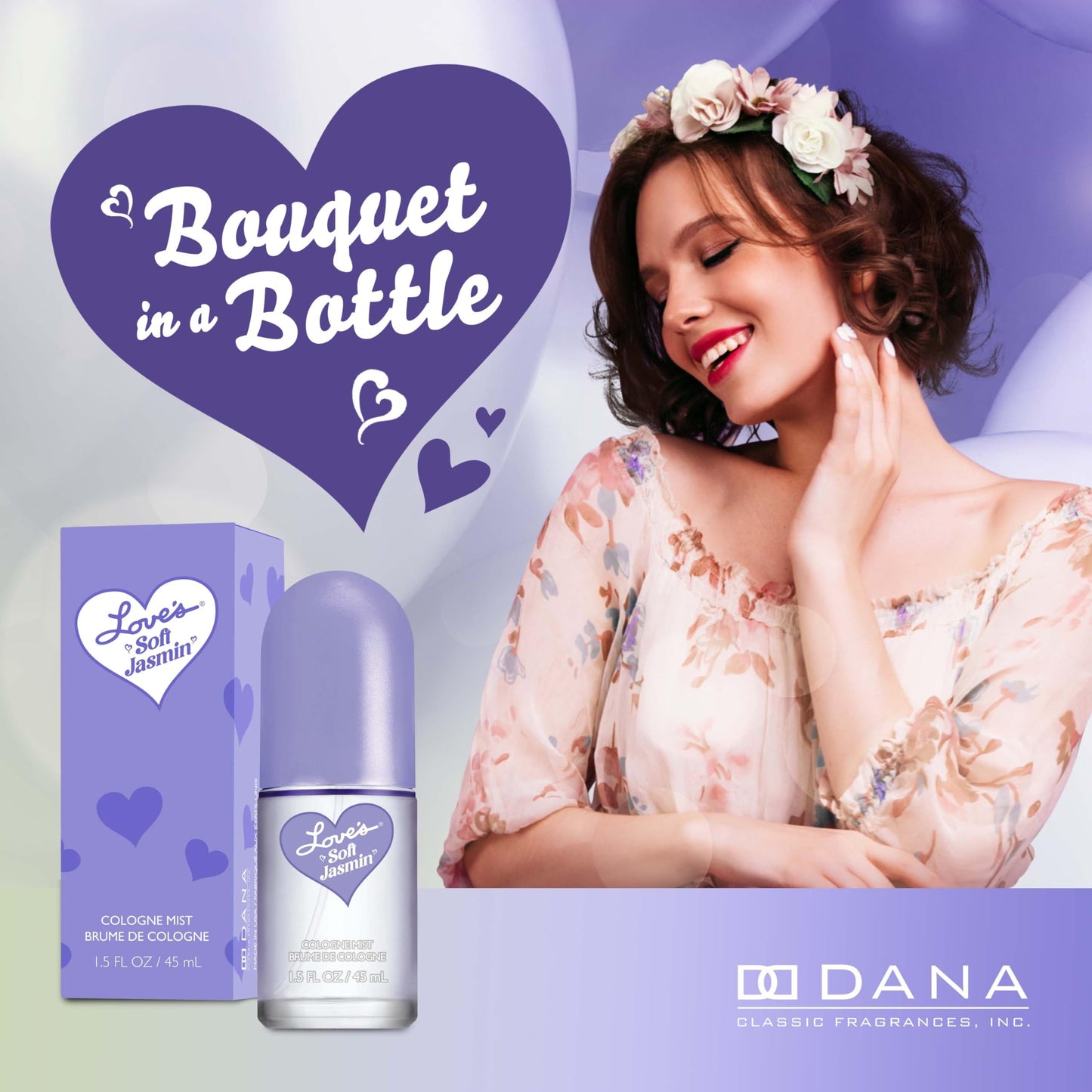 Dana Love's Soft Jasmin Cologne Mist - Romantic Jasmine Perfume Body Spray for Women with Soft, Floral & Musky Scent (1.5oz) Beauty & Personal Care Dana