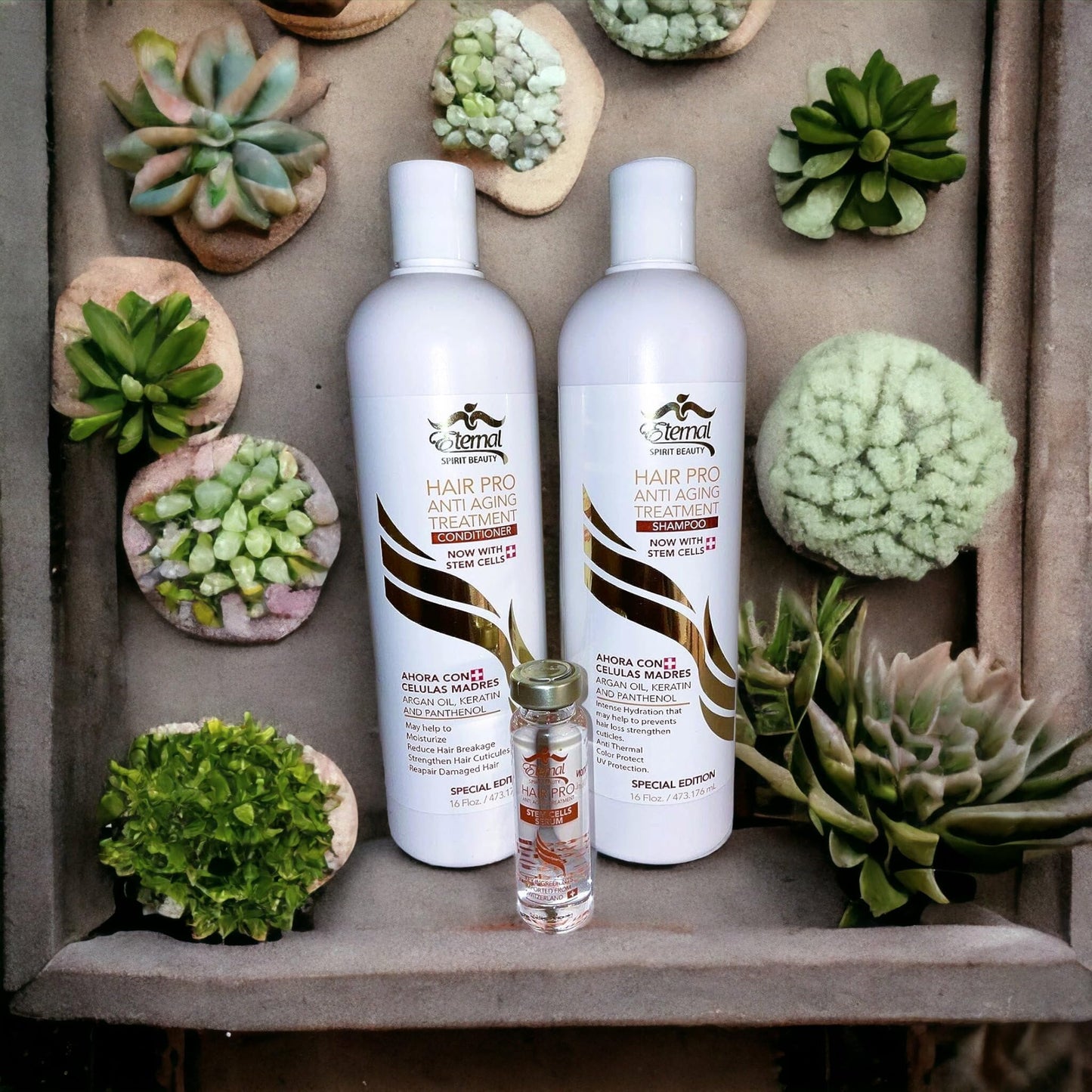 Eternal Hair Pro Anti Aging Treatment Shampoo and Conditioner Stem Cells Serum Beauty & Personal Care Vineen