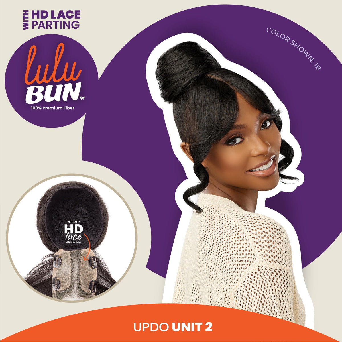 Sensationnel Lulu Bun Updo Hairextensions-Unit 2,F1B/BG