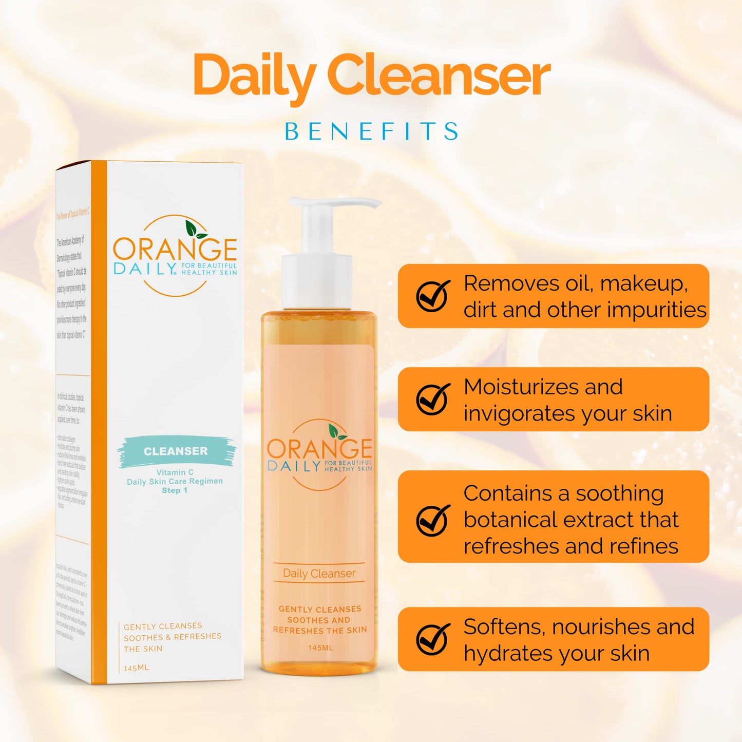OrangeDaily Daily Cleanser for Refreshed and Silky-Smooth Skin Beauty & Personal Care OrangeDaily