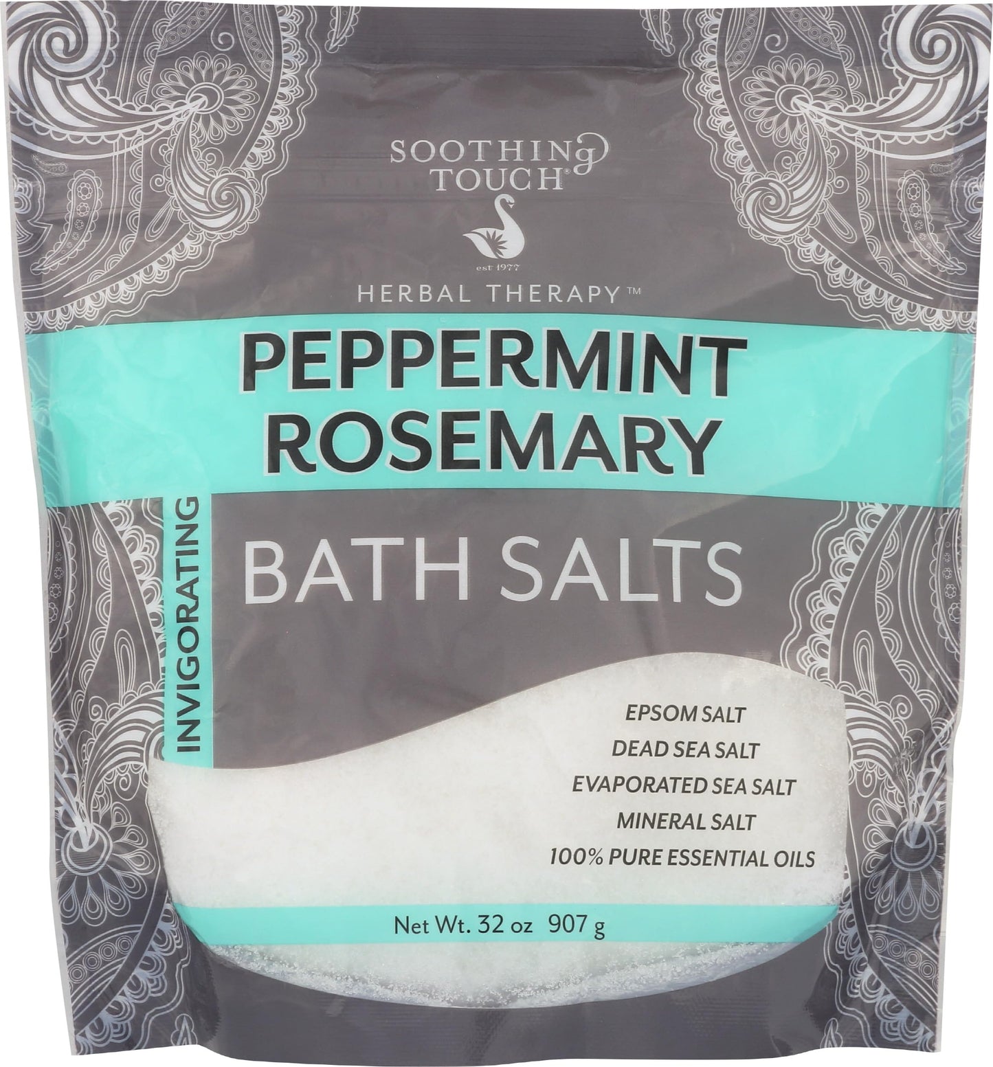 Soothing Touch Peppermint Rosemary Invigorating Bath Salts Pouch, 32 Oz Beauty and Personal Care Soothing Touch