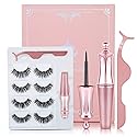 Magnetic Eyelashes, False Eyelashes Magnetic Eyelashes with Eyeliner Natural Look with Eyeliner?4pairs? Beauty & Personal Care Aonmik