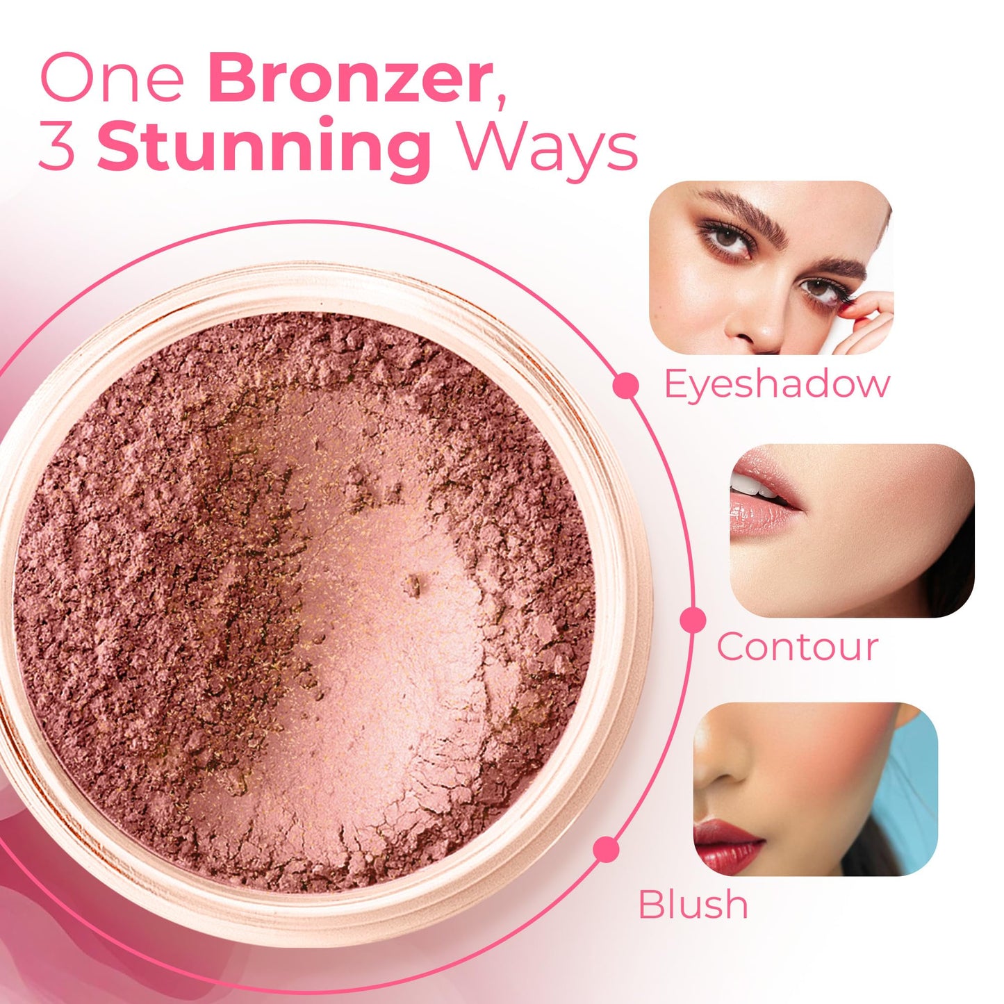 BRONZER POWDER Mineral Makeup Bronzing Loose Baked Highlighting Contour Tanning Shimmering Warmth Bare Sun Kissed Face Illuminating Glow Beauty & Personal Care Sweet Face Minerals