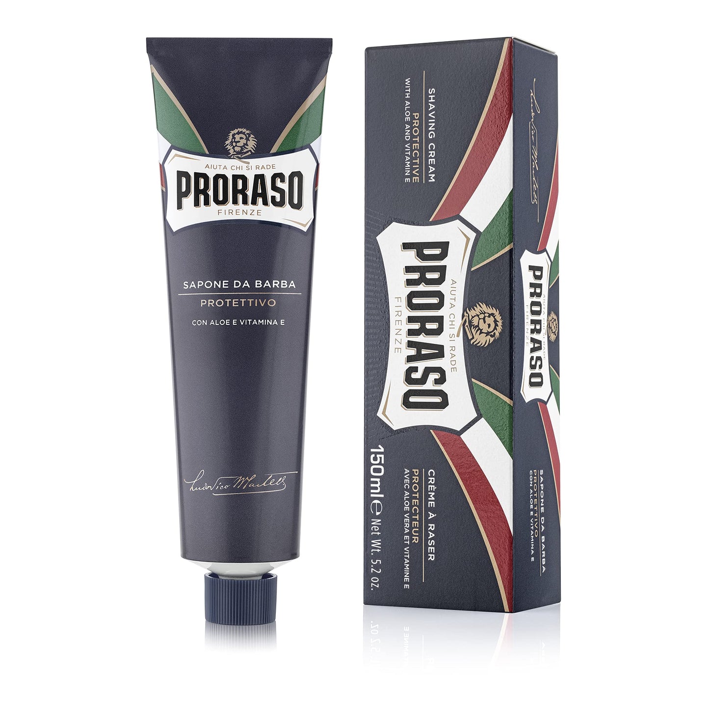 Proraso Shaving Cream - Aloe Vera & Vitamin E - Protective Shave Cream Formula for Dry, Rough Skin & Beard - Premium Italian Shaving for Men - 5.2oz Beauty and Personal Care Proraso