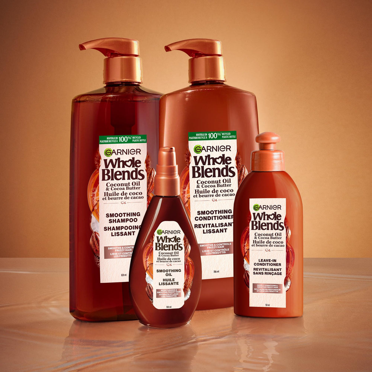 Garnier Whole Blends Smoothing Oil, Coconut Oil & Cocoa Butter Extracts 3.4 Fl Oz (1 Count) Beauty & Personal Care Garnier