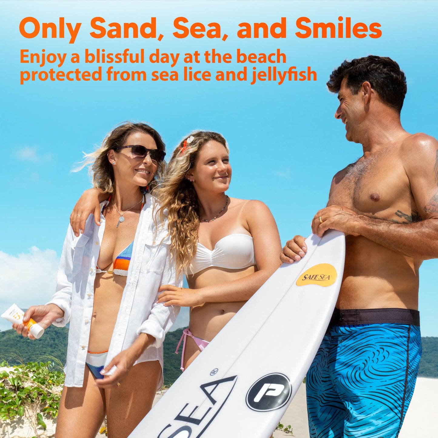 SAFE SEA Jellyfish Sting-Blocking Sunscreen, SPF 50+ travel Size Lotion, Waterproof, Biodegradable, Coral Reef-Safe, Body and Face Sunscreen Beauty & Personal Care SAFE SEA