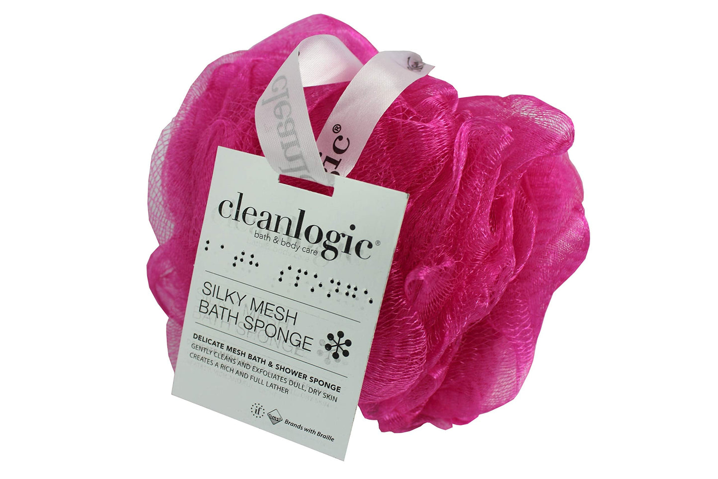 Clean Logic Silky Mesh Bath & Shower Sponge Beauty & Personal Care Cleanlogic