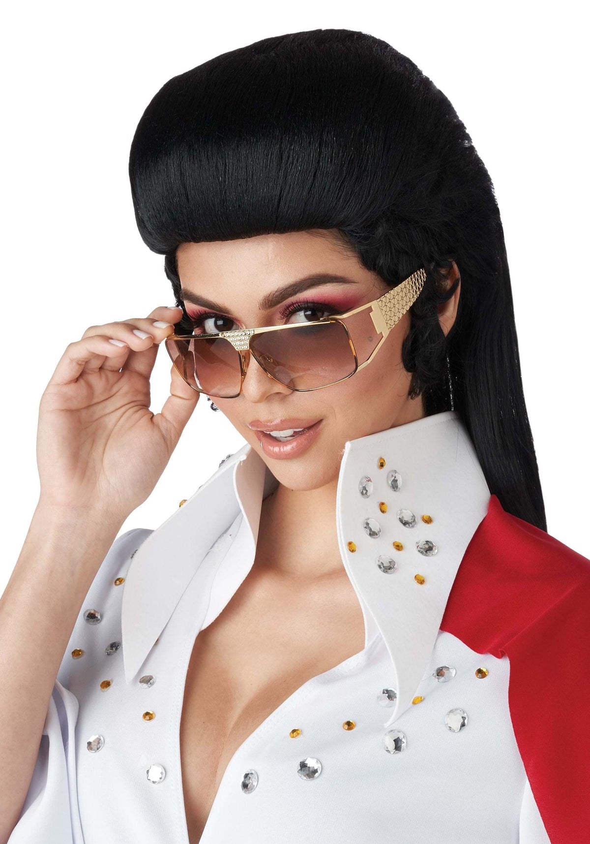California Costumes, Rock N Roll Royalty Wig, Black