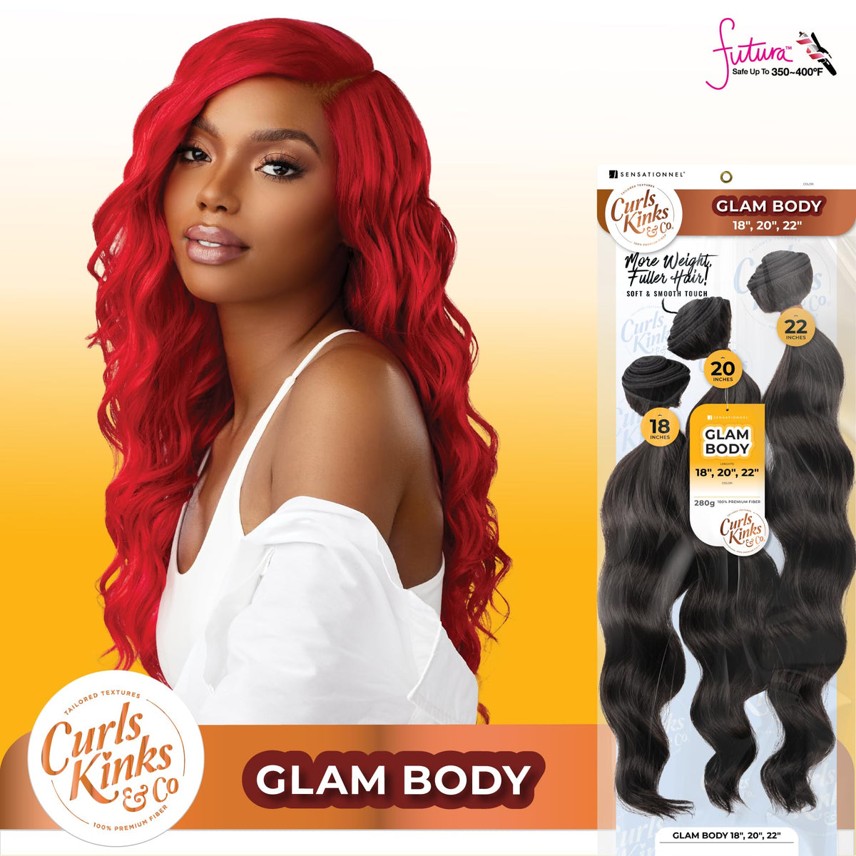 Sensationnel CKCO Synthetic Bundle-Glam Body,18 20 22 inch, T1B/30